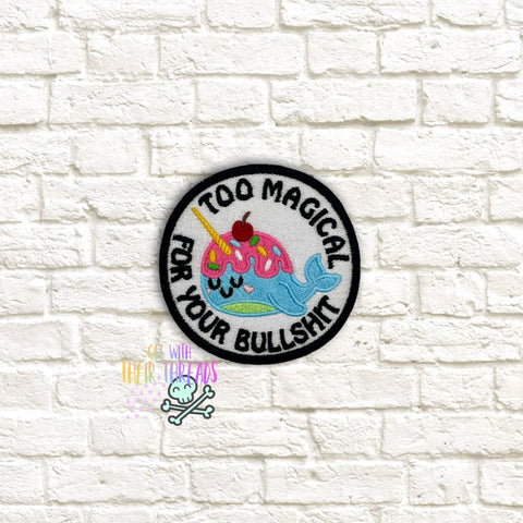 DIGITAL DOWNLOAD Too Magical Narwhal Patch 3 SIZES INCLUDED