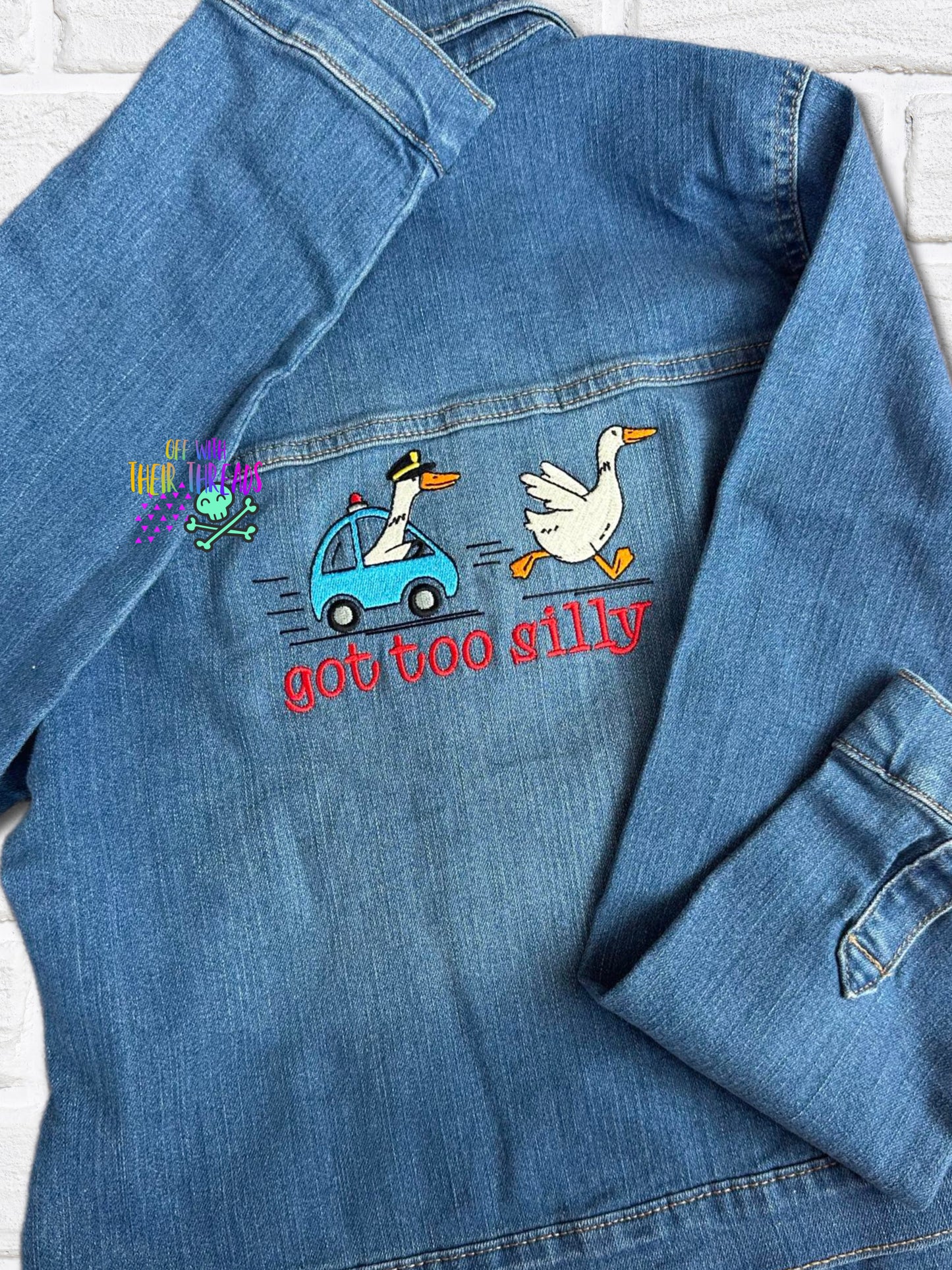 DIGITAL DOWNLOAD Got Too Silly Goose Embroidery Design 5 SIZES INCLUDED