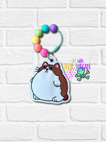 DIGITAL DOWNLOAD Tubby Kitty Bag Tag Bookmark Ornament