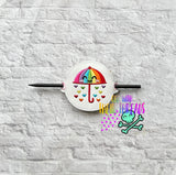 DIGITAL DOWNLOAD Rainbow Umbrella Hair Holder Bun Cover