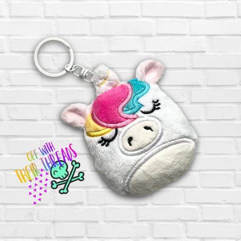 DIGITAL DOWNLOAD Applique Unicorn Squishy Keychain – Off With Their Threads