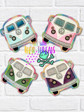 DIGITAL DOWNLOAD Applique Vintage Bus Van Coaster Set 2 SIZES INCLUDED