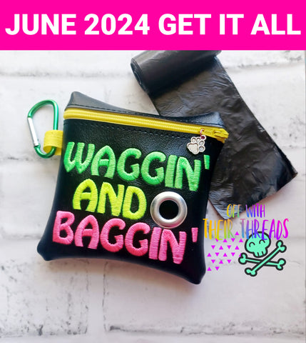 DIGITAL DOWNLOAD 5x5 Waggin' and Baggin' Poo Bag Holder JUNE 2024 MYSTERY BUNDLE