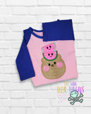 DIGITAL DOWNLOAD Applique Watermelon Bear 5 SIZES INCLUDED