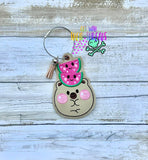 Adorable Watermelon Bear Bag Tag Bookmark Ornament Embroidery Design