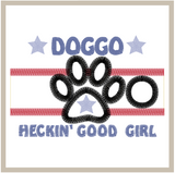 DIGITAL DOWNLOAD 5x5 Applique Doggo For President Heckin' Good Dog Poo Bag Holder 2 VERSIONS