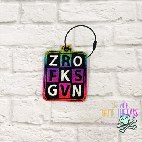 DIGITAL DOWNLOAD Zero Fucks Given Bag Tag Bookmark Ornament