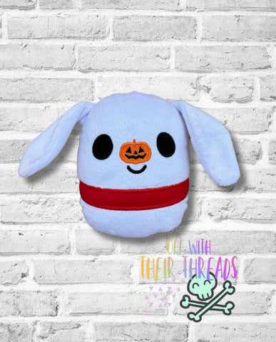 DIGITAL DOWNLOAD Applique Ghost Dog Plush 5 SIZES INCLUDED