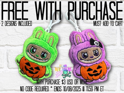 DIGITAL DOWNLOAD Halloween Bunny Squishy Keychain Set