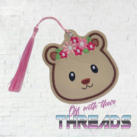 DIGITAL DOWNLOAD Floral Bear Ornament Bookmark Bag Tag