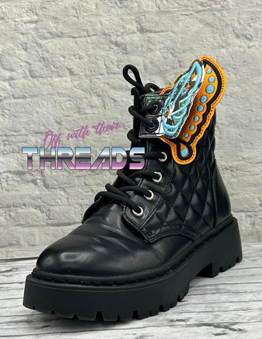 DIGITAL DOWNLOAD 3D Butterfly Shoe Wings Shoe Wings SATIN AND BEAN STITCH EYELET OPTIONS INCLUDED