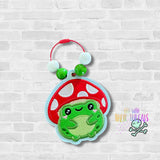 DIGITAL DOWNLOAD Applique TOADstool Bag Tag Bookmark Ornament