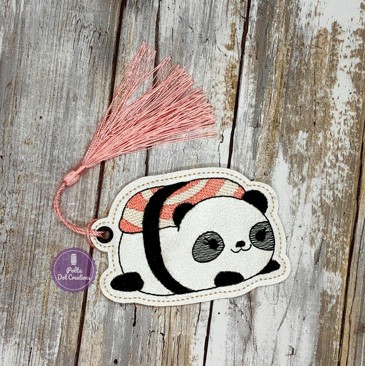 DIGITAL DOWNLOAD 4x4 Sushi Panda Bookmark – Off With Their Threads