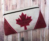 DIGITAL DOWNLOAD Maple Clutch Canada Canadian Flag Zippered Bag Lined and Unlined