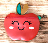 DIGITAL DOWNLOAD Apple Cutie Zippered Bag Lined and Unlined