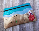 DIGITAL DOWNLOAD Beach Life Clutch Applique Lined and Unlined Options