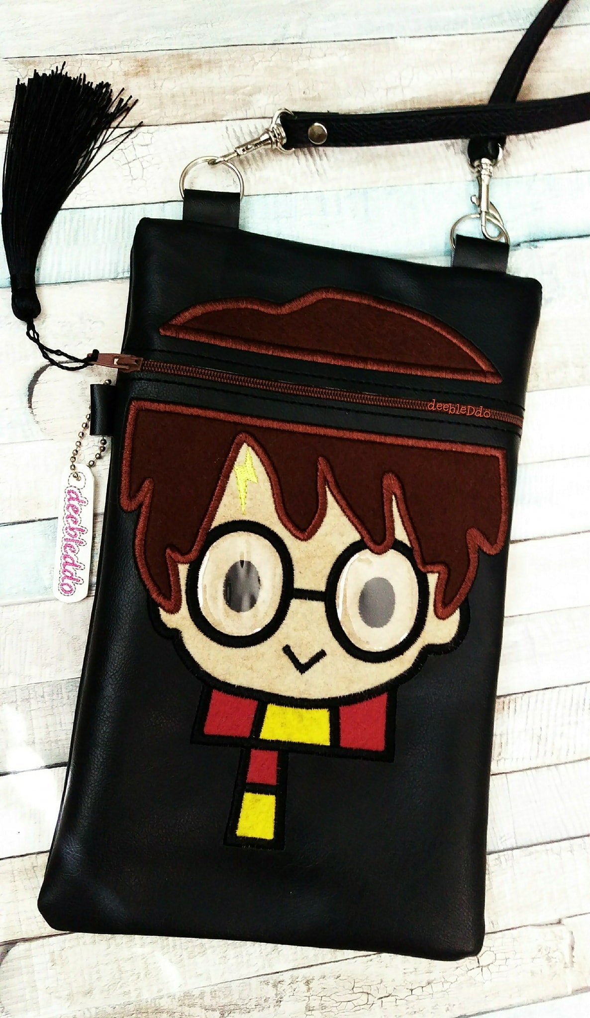 DIGITAL DOWNLOAD Applique Little Wizard Boy Zippered Bag
