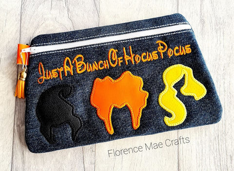 DIGITAL DOWNLOAD ITH Witch Sisters Zipper Bag Lined and Unlined