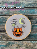 DIGITAL DOWNLOAD ITH Kitty Jack O Lantern Design Set 4 SIZES INCLUDED