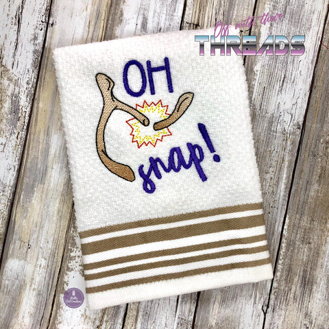 DIGITAL DOWNLOAD ITH Oh Snap! Wishbone Embroidery Design 3 SIZES INCLUDED