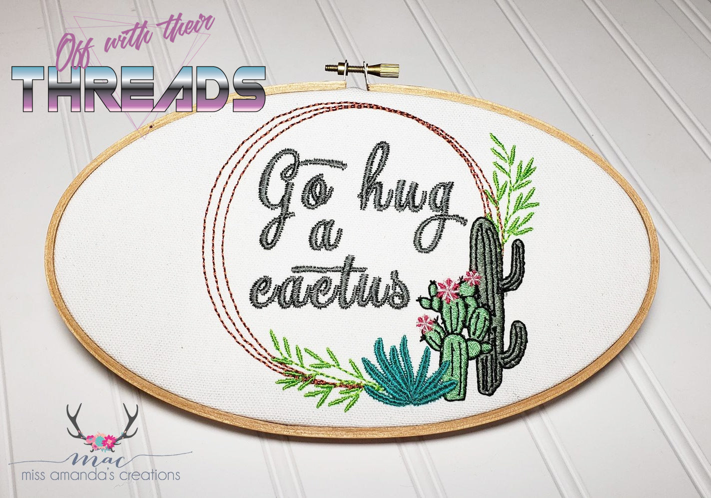 DIGITAL DOWNLOAD ITH Snarky Cactus Design Set 2 Sizes and 2 Versions included