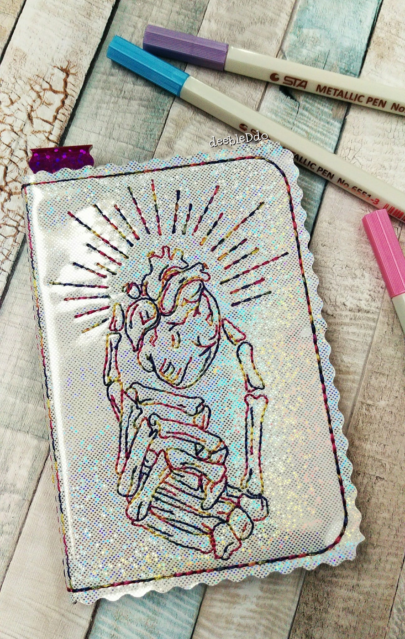 DIGITAL DOWNLOAD Heart in Hand 5x7 Mini Comp Notebook Holder Cover