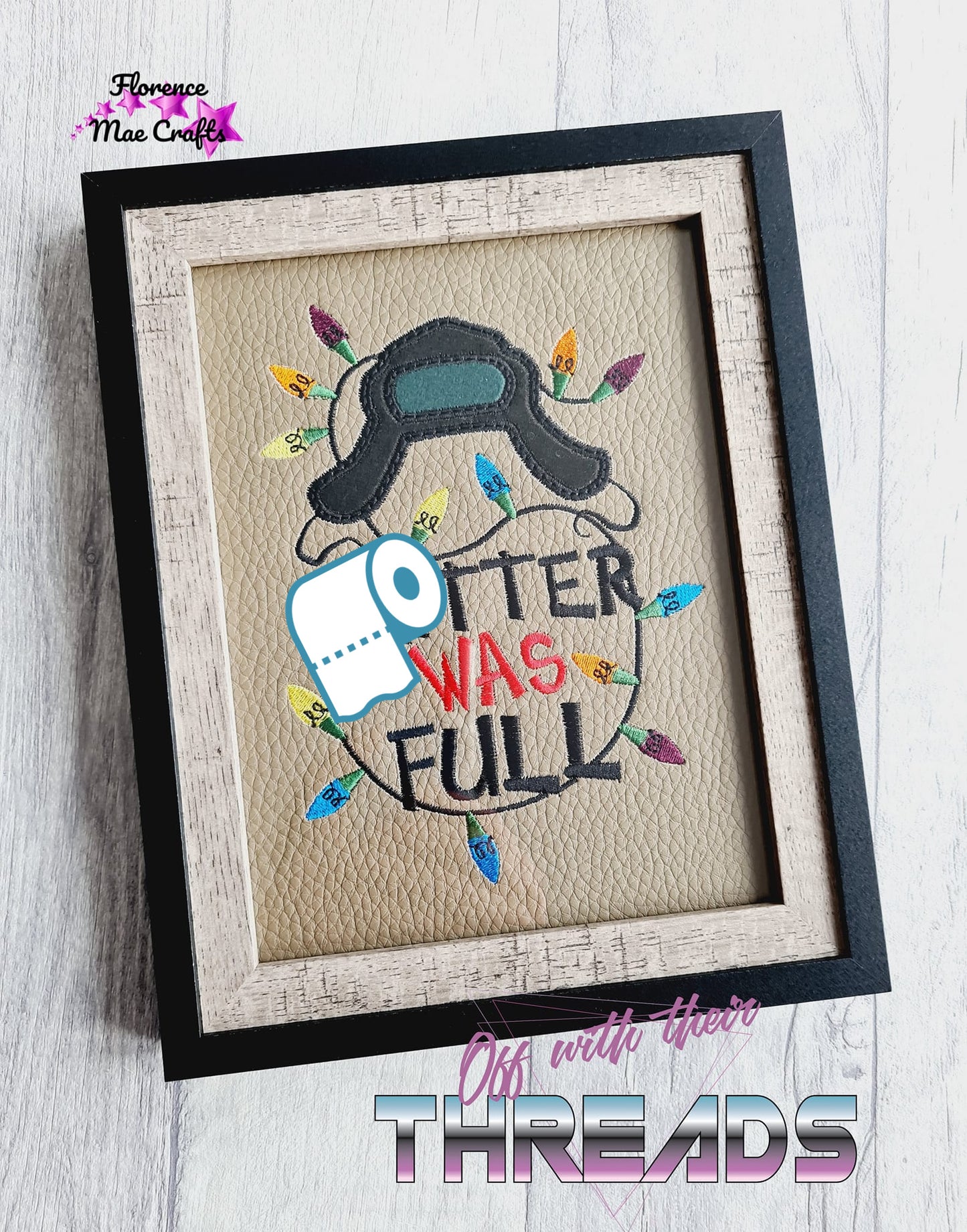 DIGITAL DOWNLOAD Shitter Was Full Applique Design Set 4 SIZES INCLUDED