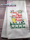 DIGITAL DOWNLOAD Deck The Halls With Mask and Lysol Sketch 3 SIZES INCLUDED