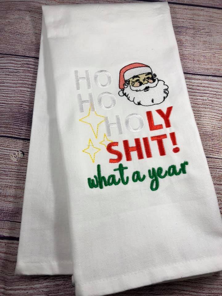 DIGITAL DOWNLOAD 4x4 Ho Ho Ho What A Year Santa Sketch Design 2 SIZES INCLUDED
