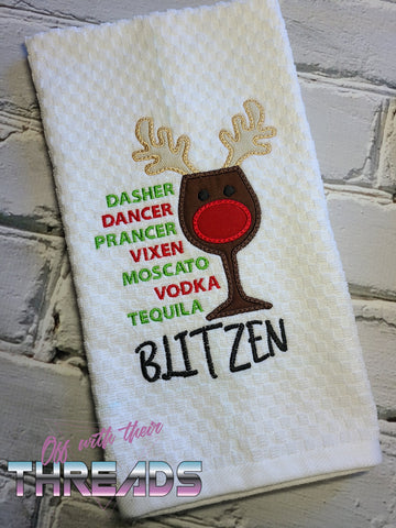 DIGITAL DOWNLOAD Holiday Booze List Applique 3 SIZES INCLUDED
