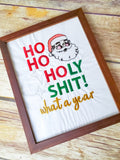 DIGITAL DOWNLOAD 4x4 Ho Ho Ho What A Year Santa Sketch Design 2 SIZES INCLUDED