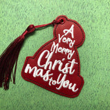 DIGITAL DOWNLOAD Very Merry Christmas Hat Ornament Gift Tag