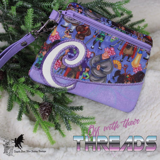 DIGITAL DOWNLOAD Letter C Clutch Applique Zipper Bag Lined and Unlined Alphabet