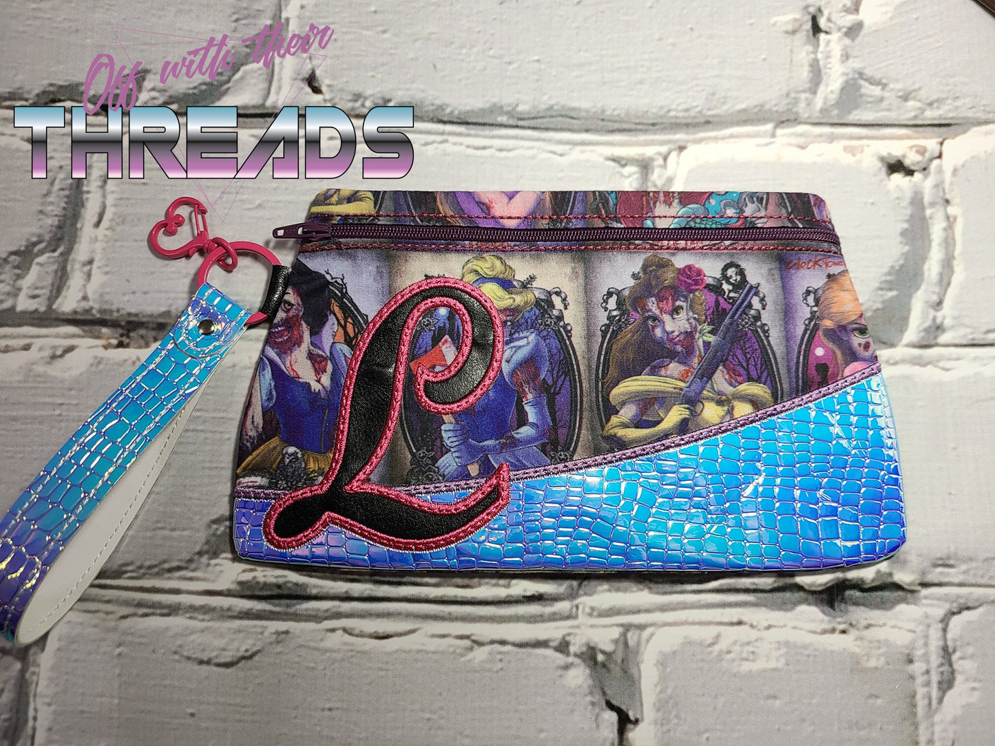 DIGITAL DOWNLOAD Letter L Clutch Applique Zipper Bag Lined and Unlined Alphabet