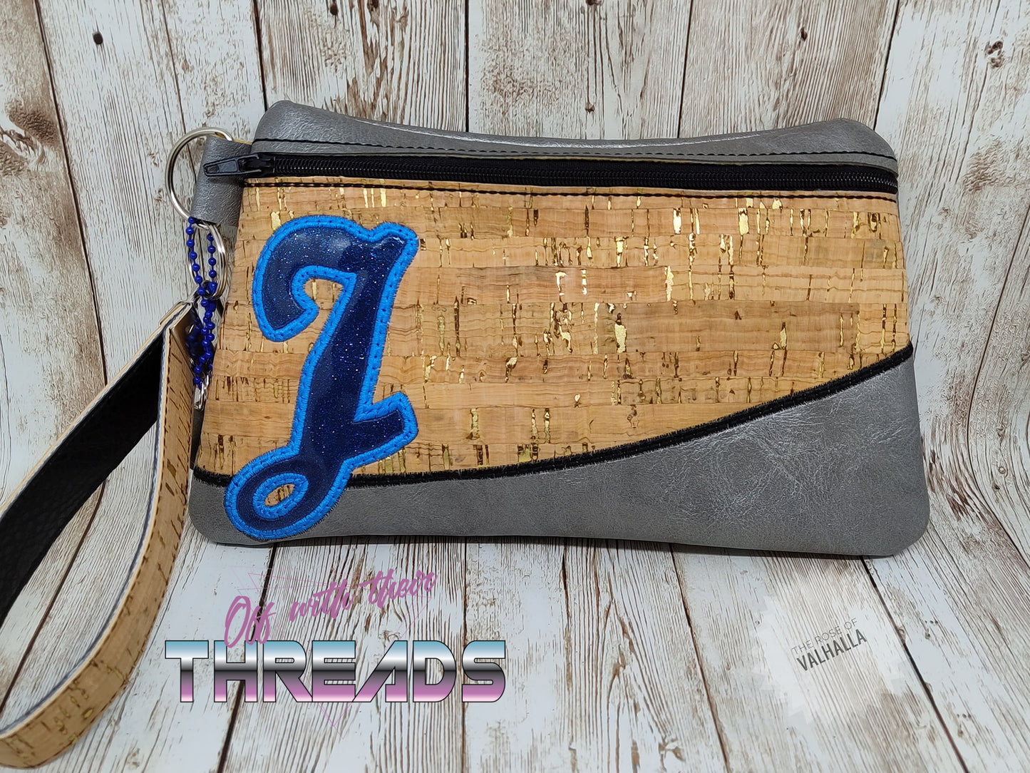 DIGITAL DOWNLOAD Letter J Clutch Applique Zipper Bag Lined and Unlined Alphabet