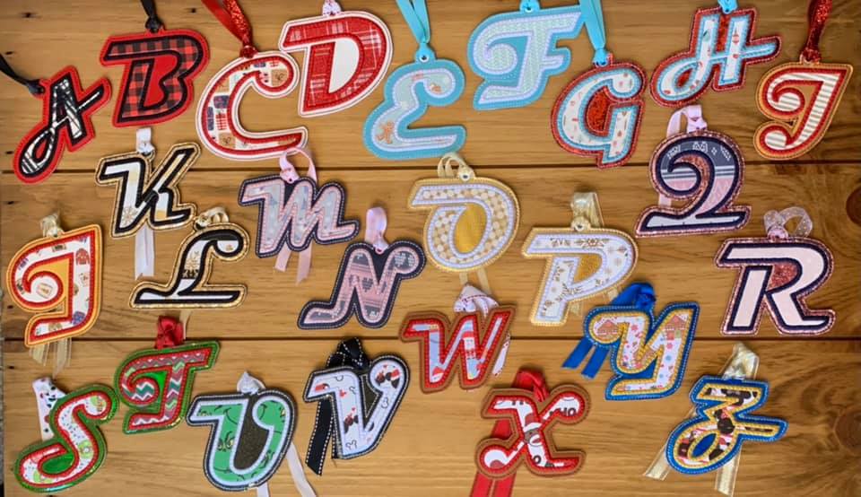 DIGITAL DOWNLOAD Applique Alphabet Ornament Bookmark Set 26 DESIGNS INCLUDED
