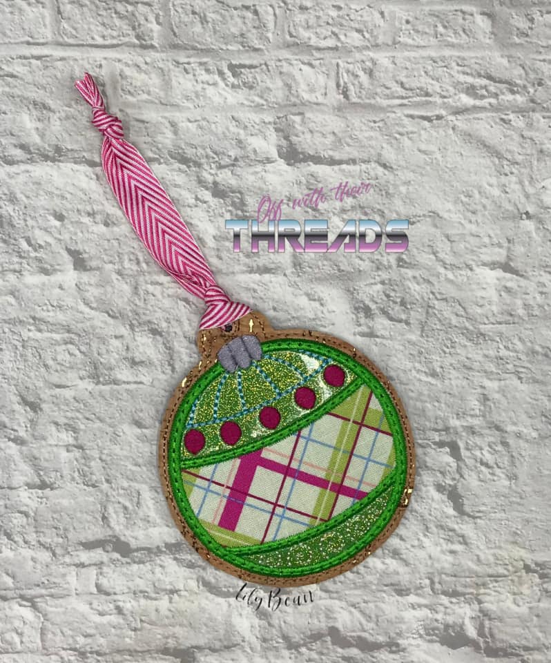 DIGITAL DOWNLOAD Applique Vintage Ornament Gift Tag