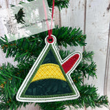 DIGITAL DOWNLOAD Applique Elf Hat Ornament Gift Tag