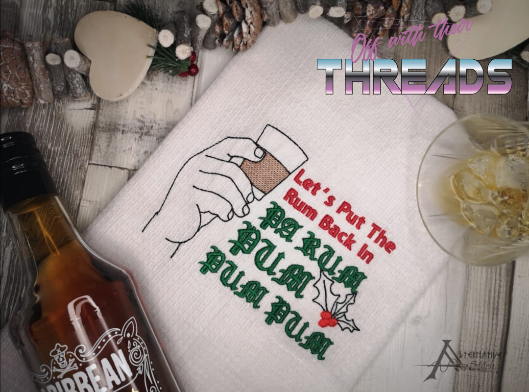 DIGITAL DOWNLOAD Rum in Pa Rum Holiday Design 3 SIZES INCLUDED
