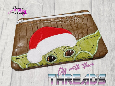 DIGITAL DOWNLOAD Baby Green Holiday Clutch Applique Zipper Bag Lined and Unlined