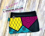 DIGITAL DOWNLOAD Patchwork Clutch Applique Zipper Bag Lined and Unlined