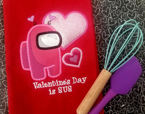 DIGITAL DOWNLOAD Valentine's Day Is Sus Applique 4 SIZES INCLUDED