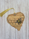 DIGITAL DOWNLOAD Honeycomb Heart Bookmark Ornament Gift Tag