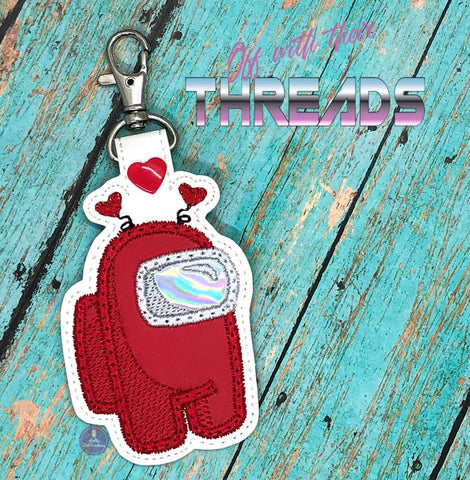 DIGITAL DOWNLOAD Valentine's Day Is Sus Applique Snap Tab Key Chain