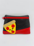 DIGITAL DOWNLOAD Pizza Clutch Applique Zipper Bag Lined and Unlined