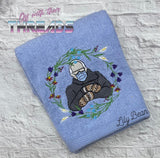 DIGITAL DOWNLOAD Bernie Mittens Floral Frame 4 SIZES INCLUDED Full Fill and Sketch Fill Options