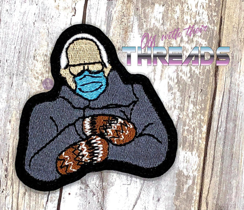DIGITAL DOWNLOAD Bernie Mittens Patch 3 SIZES INCLUDED
