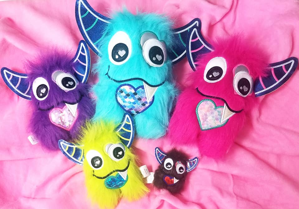DIGITAL DOWNLOAD Love Monster Plushie Set 5 SIZES INCLUDED