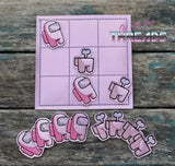 DIGITAL DOWNLOAD 4x4 Sus Dude Tic Tac Toe Game Feltie Set