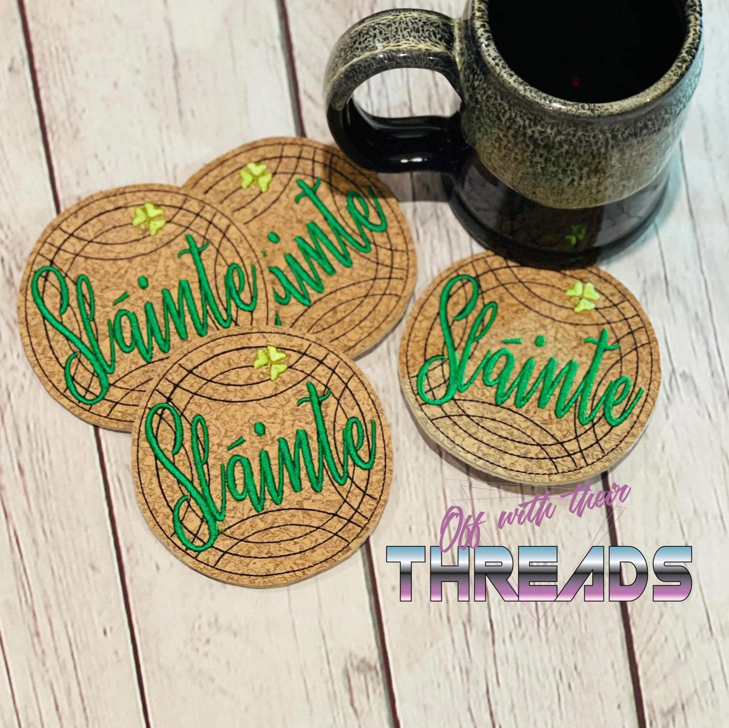 DIGITAL DOWNLOAD Slainte Irish Coaster St Patrick's Day